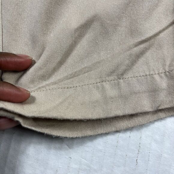 MNG Mango Basics Womens Drawstring Ankle Pants Beige Pull On Pockets Casual XS - Picture 12 of 12